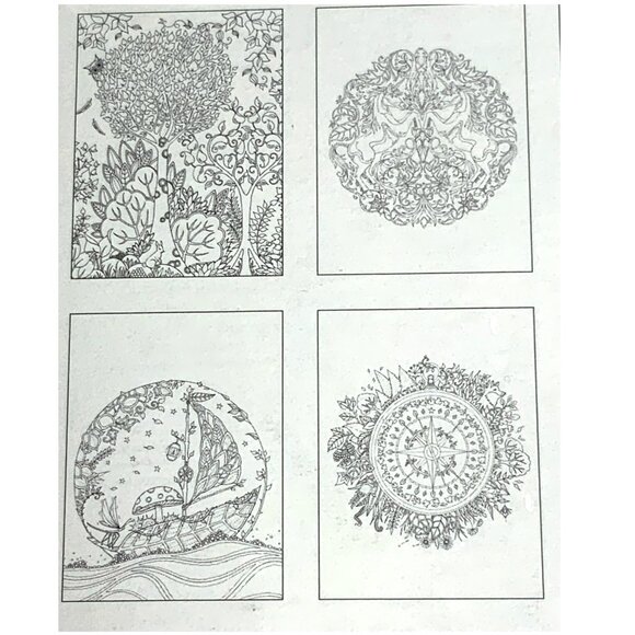 Johanna Basford Enchanted Forest Coloring Color-in Notecards Book Whimsical - Picture 7 of 9